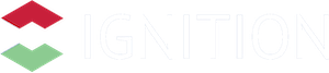 White version of the Ignition finance logo.