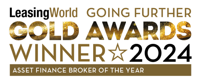 Duplicate of the gold and black award graphic that states 'World Going Further GOLD AWARDS WINNER – Asset Finance Broker of the Year'.